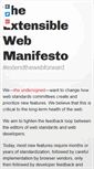 Mobile Screenshot of extensiblewebmanifesto.org