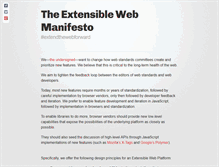 Tablet Screenshot of extensiblewebmanifesto.org